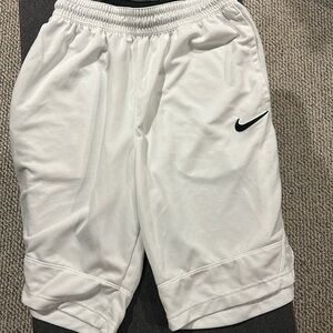 Nike white basketball shorts size S